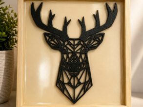 Cadre bois cerf impression 3D résine