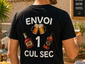 Tee-shirt adulte 100 % coton personnalisé Les Créas d’Alex